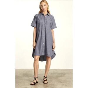 Everlane The Daytripper Navy and White Striped Dress Small